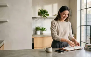 Mujer gestionando el estrés con hábitos diarios saludables