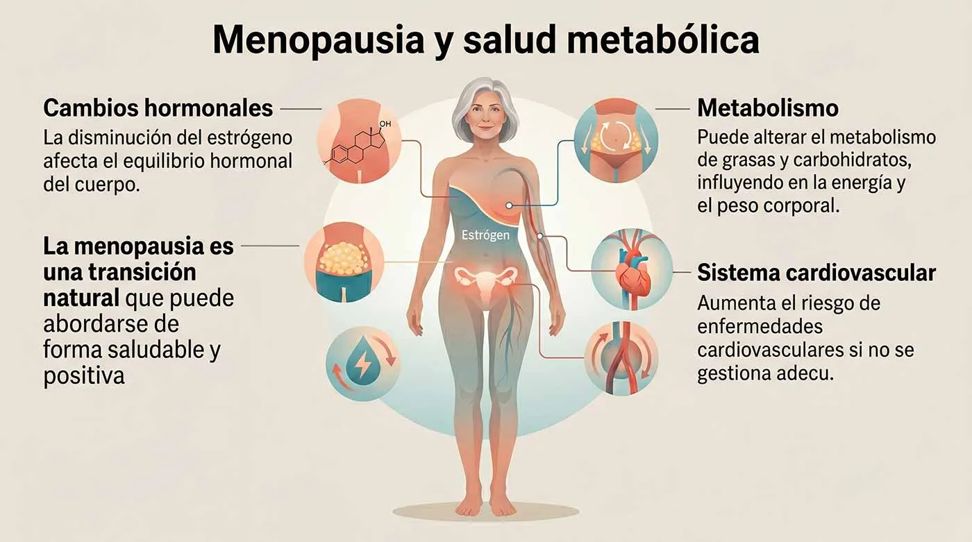 Mujer en la menopausia cuidando su bienestar